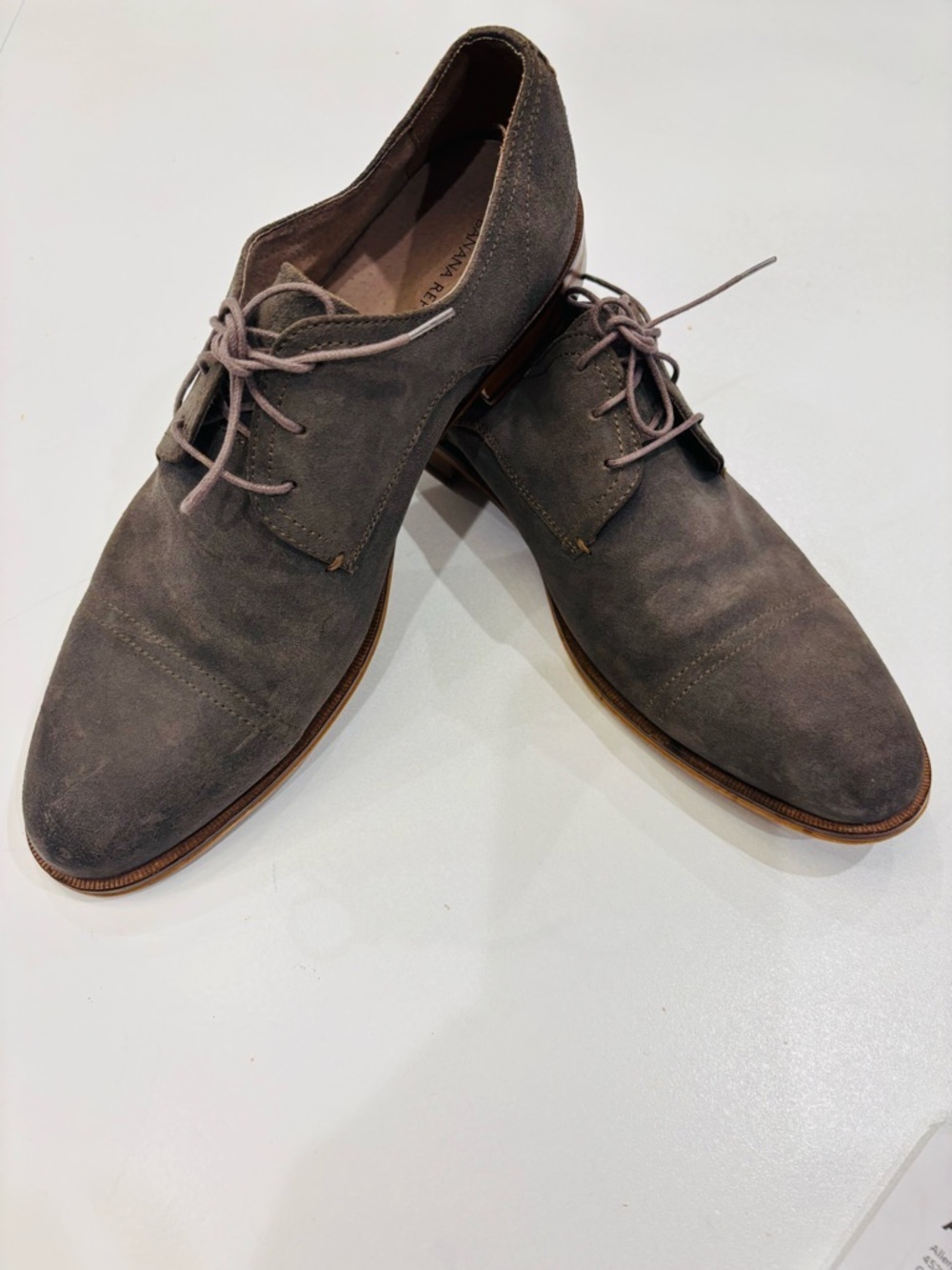 Banana Republic Men's Suede Derby Shoes in Gray size 10.5